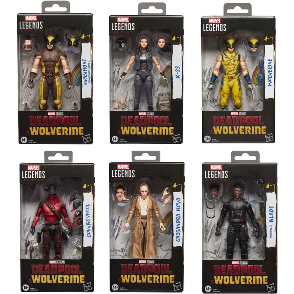 Deadpool & Wolverine - Marvel Legends - 6pc Action Figure Assortment